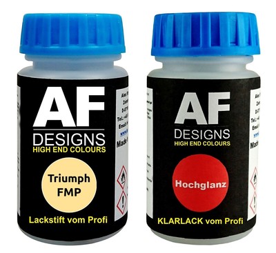 Lackstift für Triumph FMP Primula Yellow Klarlack je 50ml Autolack Basislack SET