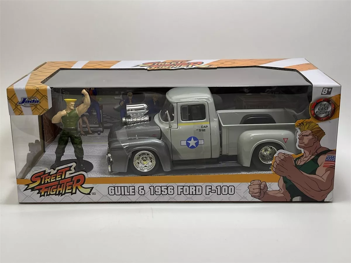 Street Fighter, Guile & 1956 Ford F-100, 1:24 Scale Vehicle & 2.75 Figure