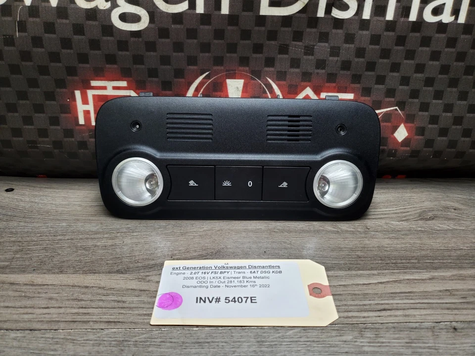 Volkswagen EOS 2008 lámpara de mapa cúpula superior luz de cortesía consola conjunto Foto 2 de 4