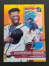 Ronald Acuna Jr 2022 Donruss Diamond Kings Orange Holo Baseball Card #16