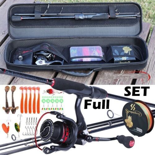 Sougayilang Baitcaster Combos Fishing Full Kit with Portable 5 Section  Fishing Rod and 19BB Baitcasting Reel and Fishing Carrire Bag Accosseries