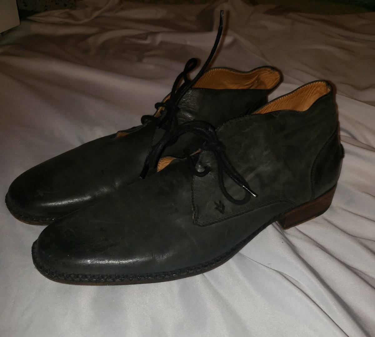 Men’s 45 (12) Leather shoes John Varvatos Made in Italy These old John Varvatos boots have been reworked with a  main image 4