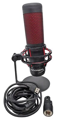 HyperX QuadCast USB Mikrofon Standalone Mikrofon + Ständer für Podcast HX-MICQC-BK