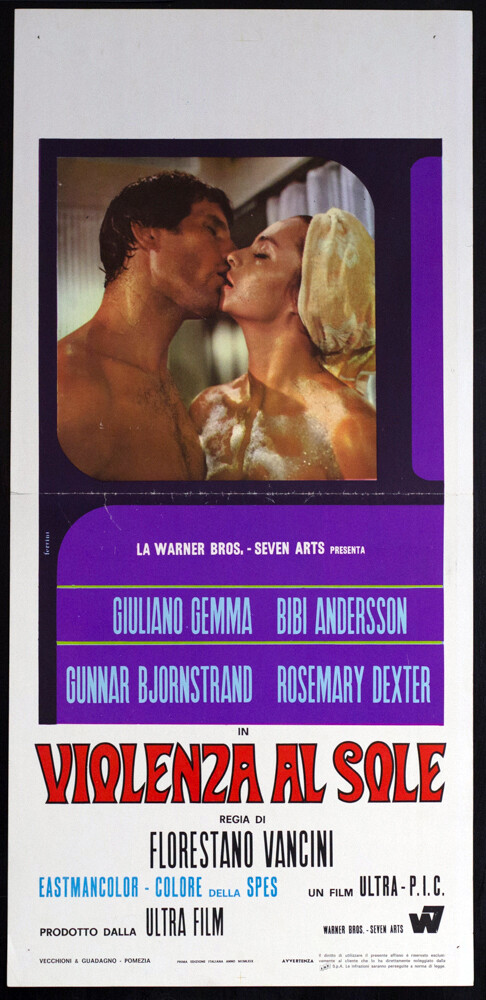 Locandina originale film Violenza al sole - Una estate in quattro (1969) - Regia di Florestano Vancini