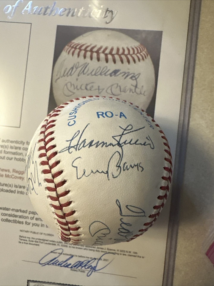 500 Home Run Club Signed Ball (11) Mantle Ted Williams Aaron Mays McCovey JSA - Image 3 of 4