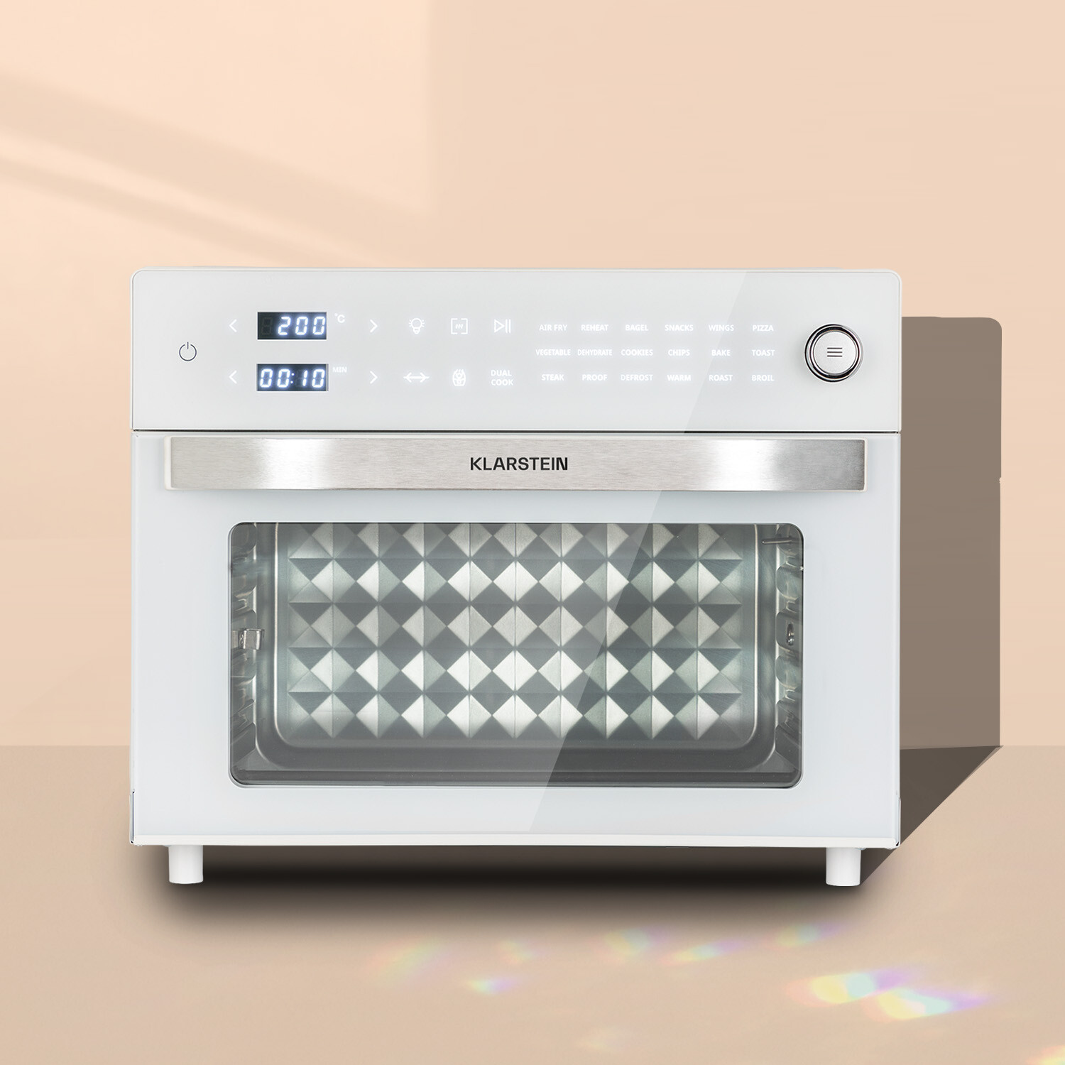 Freidora de Aire Caliente Airfryer Horno Grill 1800W 30L 18 Programas Temporizador Blanco