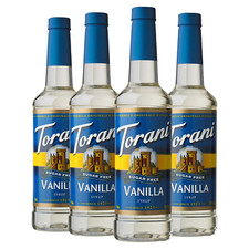 Torani Sugar Free Syrup, Vanilla, 25.4 Ounce Pack of 4