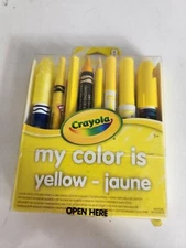 New Crayola My Favorite Color Is Yellow 8 Piece Set 2015 Coloring Crayons Marker