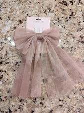 Capelli New York Hair Clip Sheer Bow Natural Pink