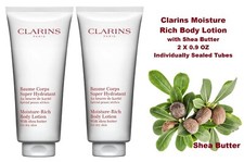 2 PC Clarins Moisture Rich Body Lotion With Shea Butter 0.9 oz X 2 New  Sealed