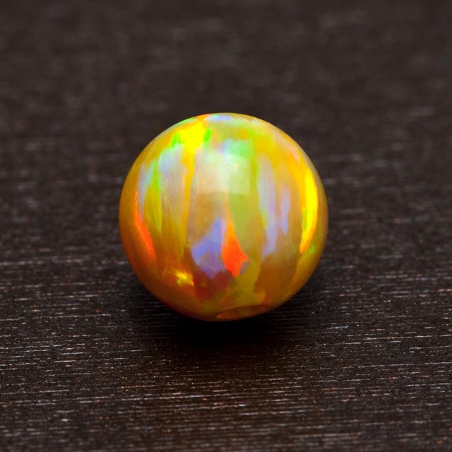 Fabulous Fiery Color Flashes Electrified Yellow Fire OPAL 6mm Round