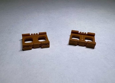 Lego Lot Of 2 Dark Orange / Brown Minifigure Utility Belts Belt Minifig New City