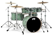 Pacific Drums  Percussion Drum Set PDP Concept Maple 7-Piece, Satin Seafoam...
