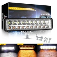 LED Beam Bar Arbeitsscheinwerfer 6 Zoll Fluter Spot Lampe Weiß Gelb Dual Color