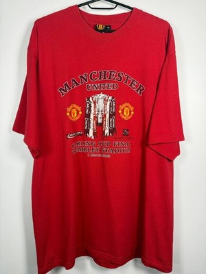 Manchester United Carling Cup Final 2009 T-Shirt Wembley Red XL Vintage