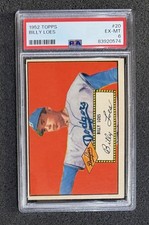 1952 Topps Baseball - #20 Billy Loes (Red) - PSA 6