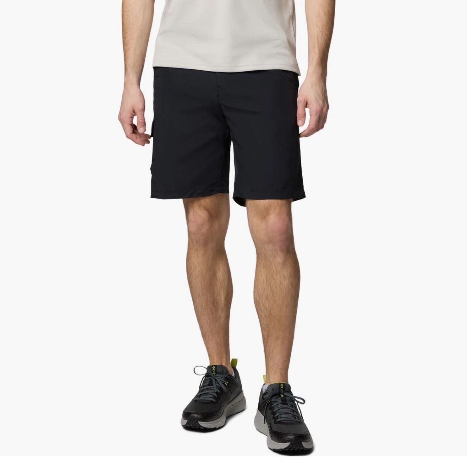 Columbia Six Rivers Cargo Shorts Mens 34 Black Nylon Outdoor Hiking Fishing UPF