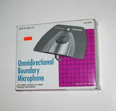 Realistic Optimus Omnidirectional Boundary Microphone 33-3020 Radio Shack TESTED