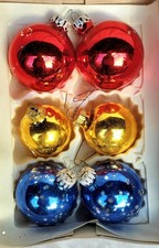 ancienne décoration de noël. Boules Verre Vintage. 5/6cm. Années 60/70. Fêtes 