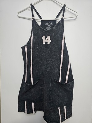 Women's Vinyl Threads 14 Side Sleeveless Dress With Pockets Size XXS Black Wash