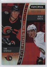 2023 Synergy Synergistic Duos Star-Rookie Red 3/599 Tim Stutzle Ridly Greig n7r