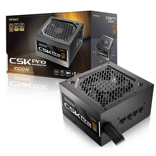 Antec CSK1000 PRO 1000W ATX 3.1 Power Supply 80 PLUS Bronze Semi-Modular PSU UK - Image 2 of 4