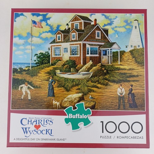 4 Buffalo Games 1000 Pc Jigsaw Puzzles Charles Wysocki w/Posters NOAH & FRIENDS - Picture 8 of 18