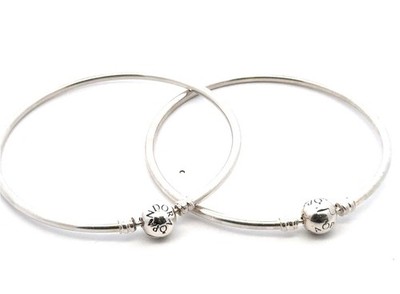 Pandora Moments Sterlingsilber Kugelverschluss 8,3'' Armreif Armband, 9,7 g, 2 verfügbar