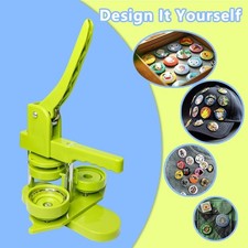 DCBADGE Button Maker Machine, Pin Maker Machine Kit Green 25MM