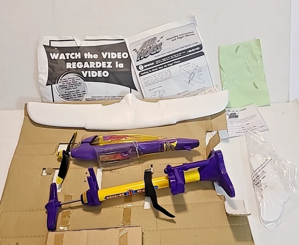 1998 Air Hogs Air Pressure Engines SKY SHARK Plane Spin Master Tested - Image 2 of 4