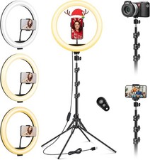 11.5 inch Ring Light with Tripod Stand & Phone Holder Tall 177cm/69.5",Large Pro
