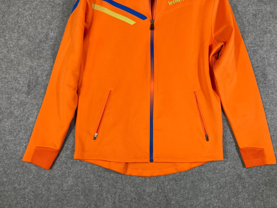 Chaqueta de chándal Le Coq Sportif para hombre pequeña naranja cremallera completa mangas largas bolsillos Foto 4 de 4