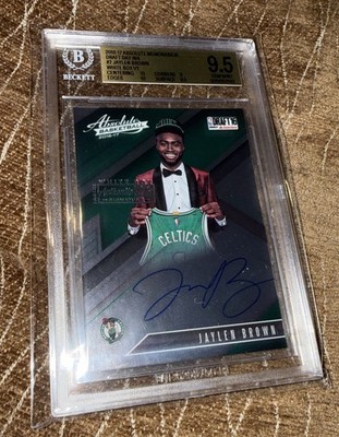 2016-17 Absolute Jaylen Brown Rookie White 1/1 - Draft Day Ink RC BGS 9.5 Pop 1