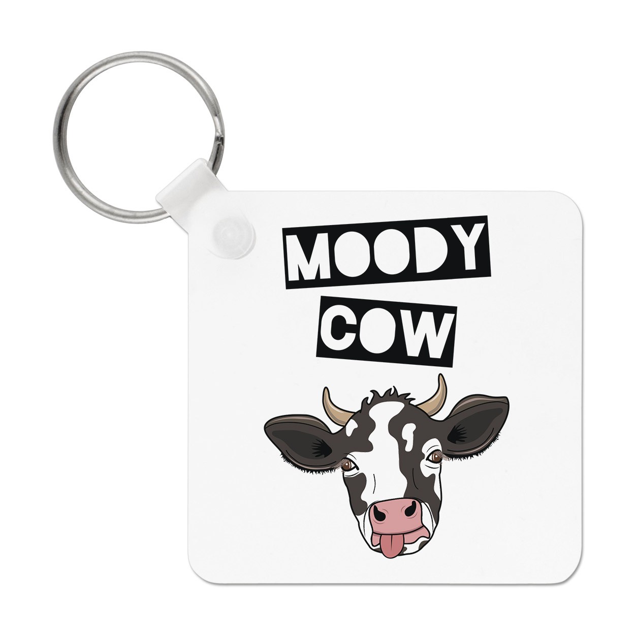 Moody Cow Keyring Key Chain - Funny Joke Wife Girlfriend Valentines Day