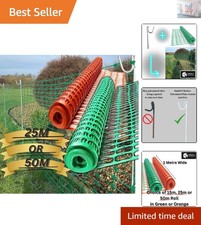 Multifunctional 50M Green Barrier Mesh for Garden & Building Sites - 130gsm