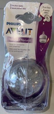 Philips Avent Natural First Flow Nipple, 4 Pack, SCF657/43
