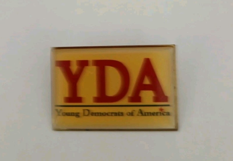 Young Democrats Of America Pinback Button Pin. YDA  Pin. Vintage And Rare. 