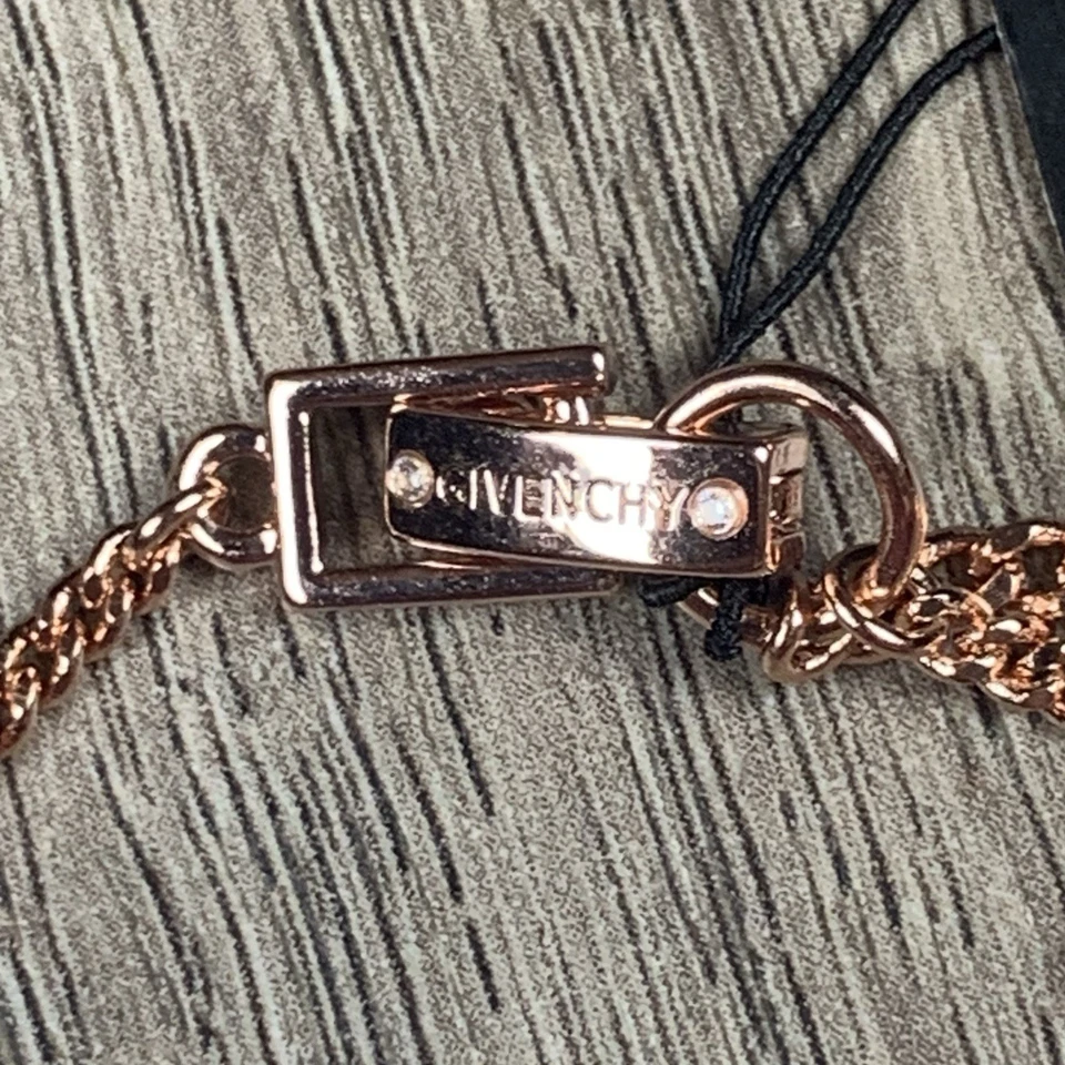 $70 Givenchy Mujer Oro Rosa Cristal Largo Y Collar Punta Diamante Flotante Foto 4 de 4