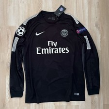 Maglia PSG 2017-18 Third nera manica lunga Nike x Jordan UCL Neymar Jr #10