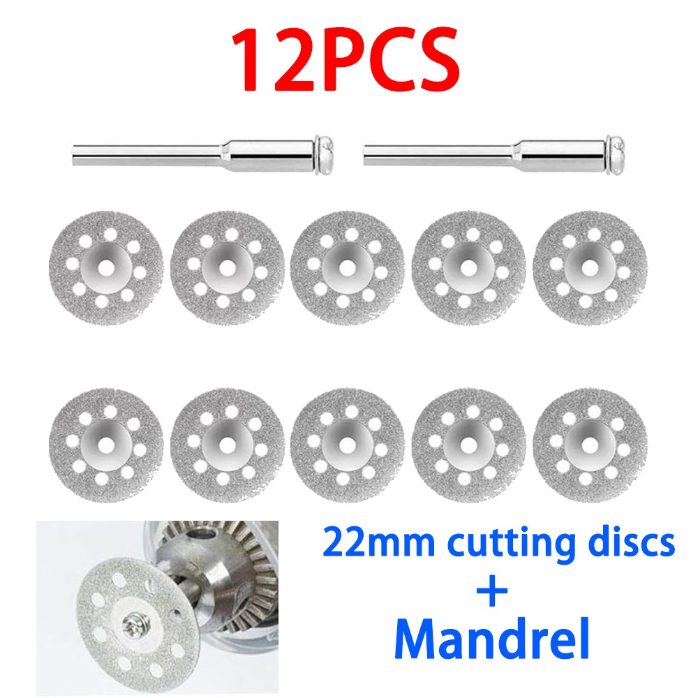 12x Diamond Cutting Wheel For Dremel Rotary Tool Die Grinder Metal Cut Off Disc