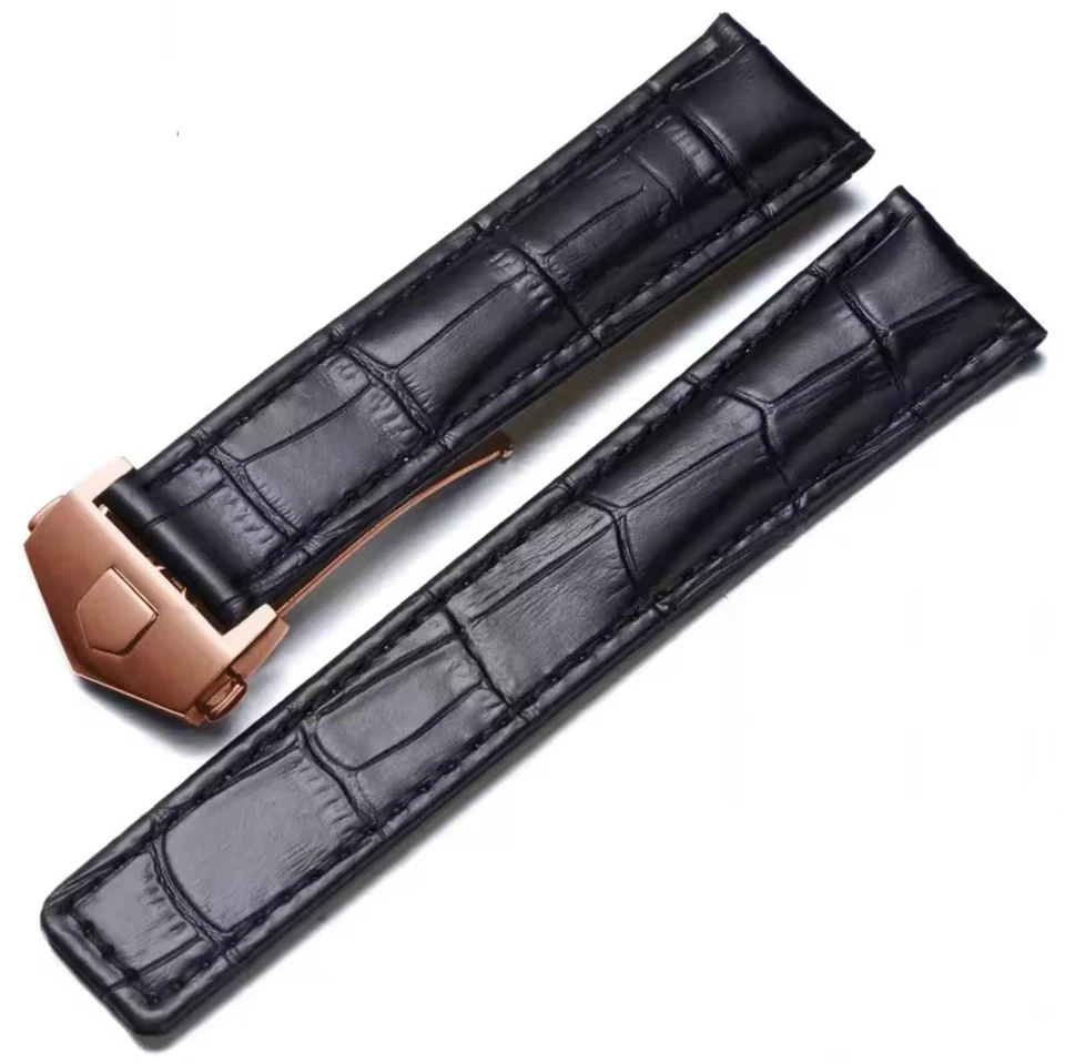 19-20-22mm Leather Watch Band Strap Made For Tag Heuer Carrera Calibre Monaco - Image 3 of 4