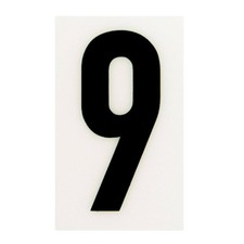 Strong Plastic White & Black House Numbers 35x60mm Self Adhesive 
