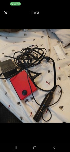 Tattoo Pen Kit Black Red with Power Supply, Foot Pedal, Cables Included