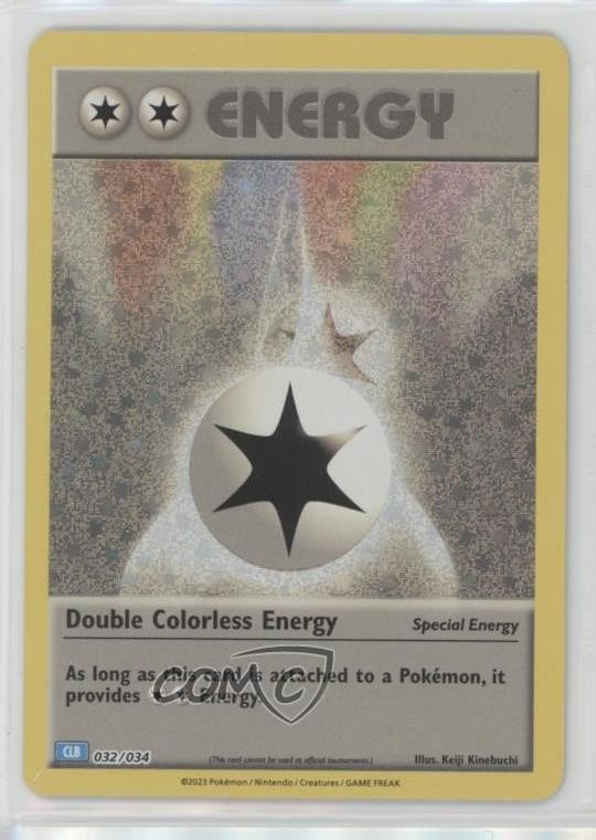 Double Colorless Energy Holo Pokemon TCG Classic Blastoise Deck (CLB) #032