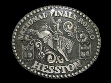 UB13138 NOS NFR  1984 NATIONAL FINALS RODEO  HESSTON COLLECTOR BELT BUCKLE