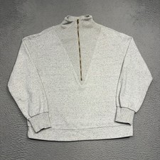Varley Hawley Half Zip Sweatshirt Womens Small Grey Pullover Jacket Double Soft