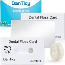 Dental Floss Deep Clean Waxed in a Credit Card 129 Foot Pack of 3 