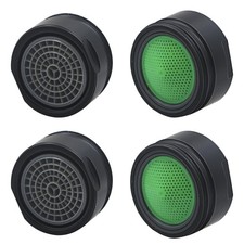 4 Pack 1.5 GPM Faucet Aerator, 24mm 15/16-Inch Male Threads Black