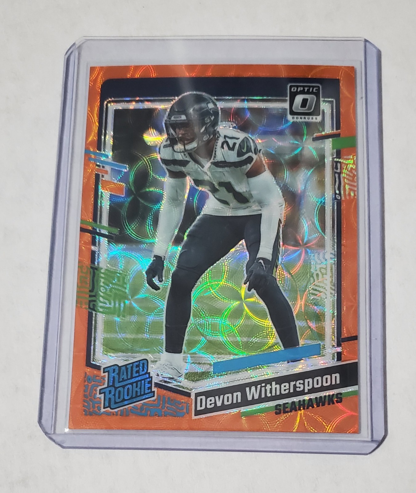 2023 Panini Donruss Optic - Rated Rookie Orange Scope #292 Devon Witherspoon /79