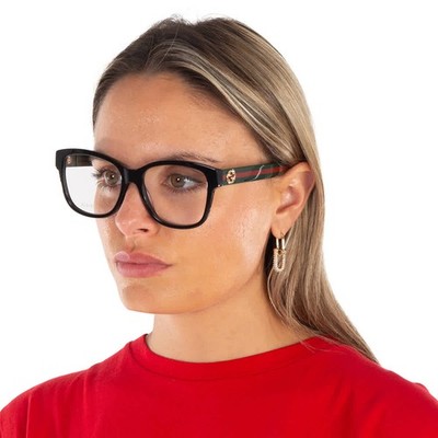 Gucci Demo Square Ladies Eyeglasses GG0038ON 011 54 GG0038ON 011 54